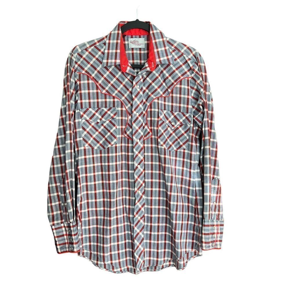 Vintage 80’s Kenny Rogers Western shirt with Pearl Snaps Sz: Men’s 15 1/2 x 34